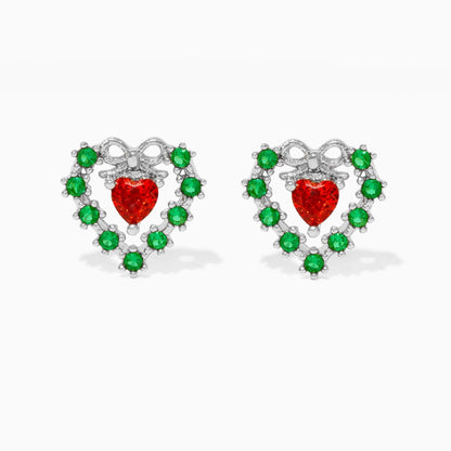 Merry Little Heart Studs