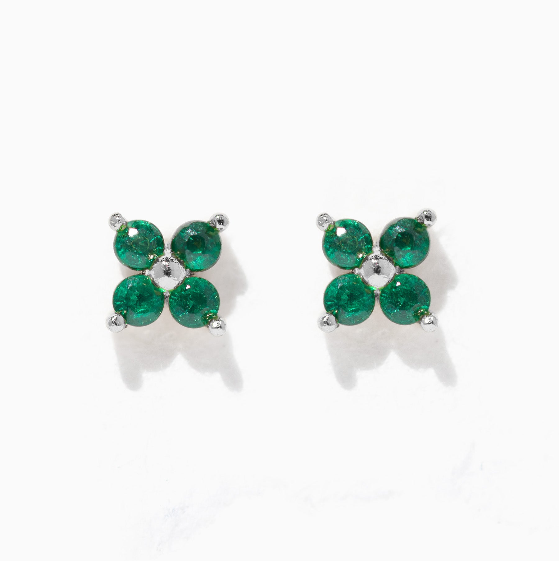 Teeny Tiny Emerald Cluster Studs