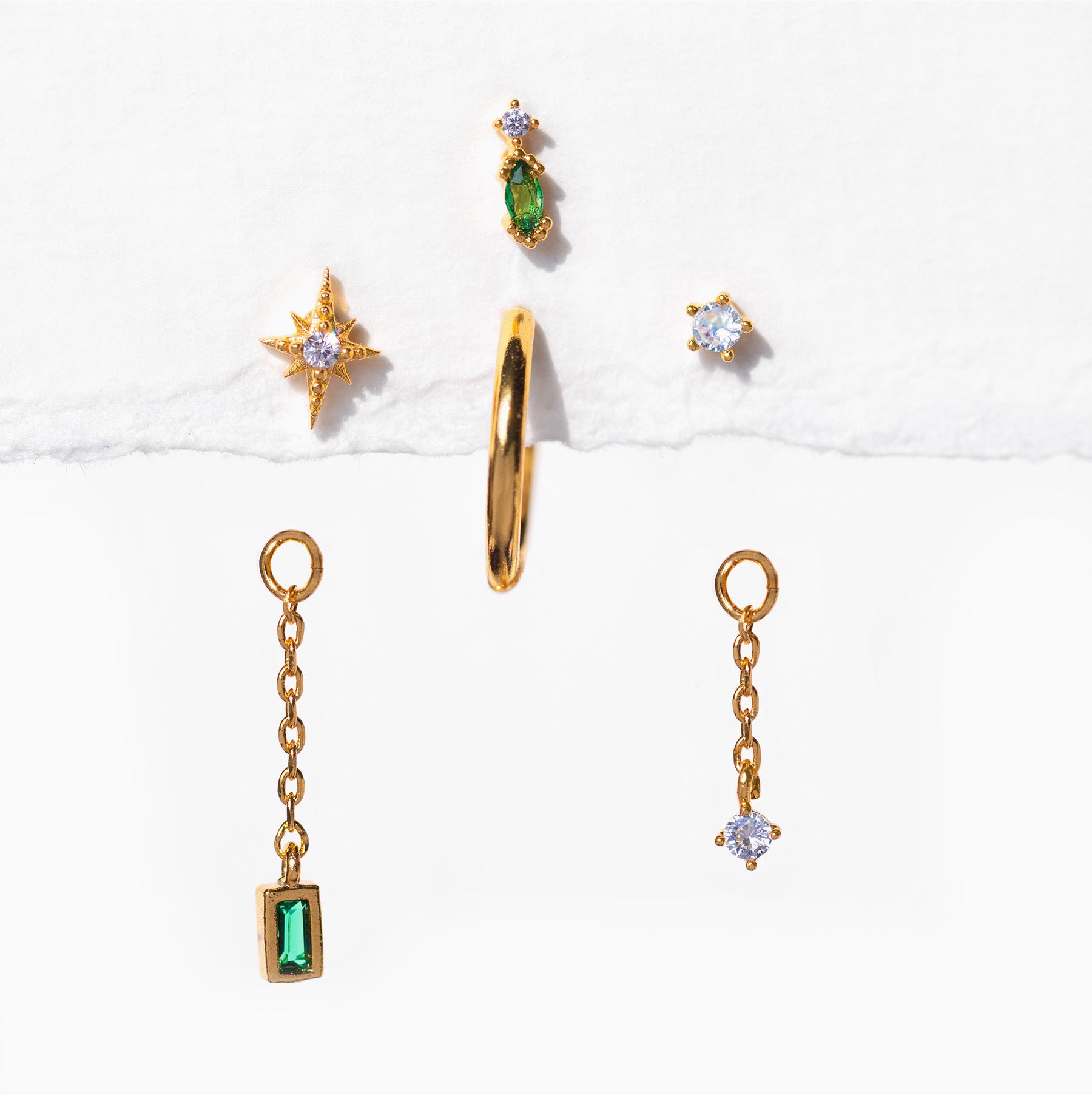 Emerald Dreamscape Interchangeable Earring Set