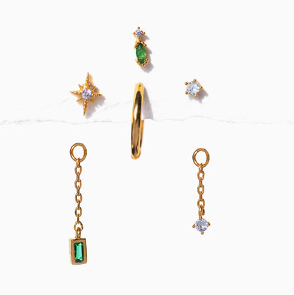 Emerald Dreamscape Interchangeable Earring Set