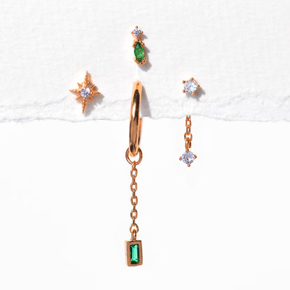 Emerald Dreamscape Interchangeable Earring Set
