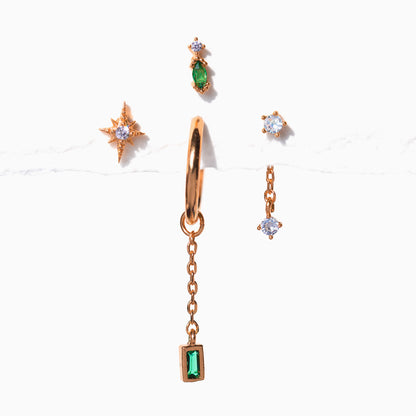 Emerald Dreamscape Interchangeable Earring Set