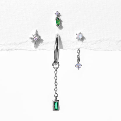 Emerald Dreamscape Interchangeable Earring Set