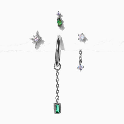 Emerald Dreamscape Interchangeable Earring Set