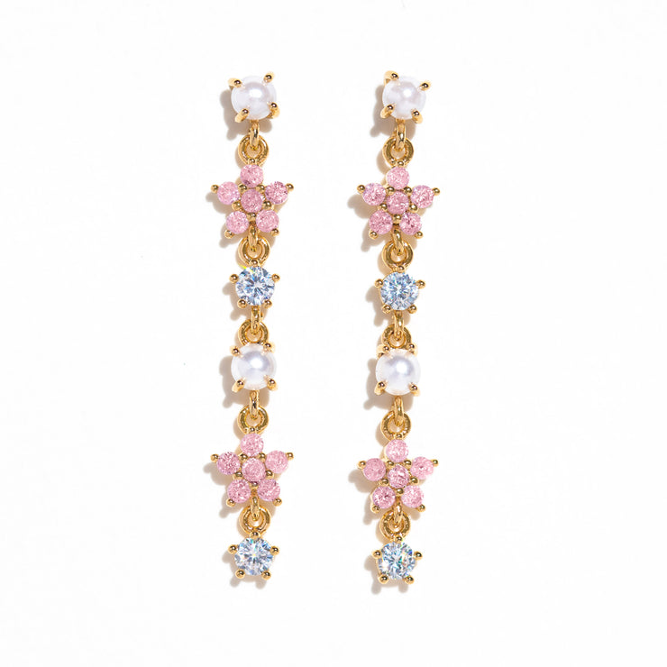 Pearl Petals Dangle Earrings