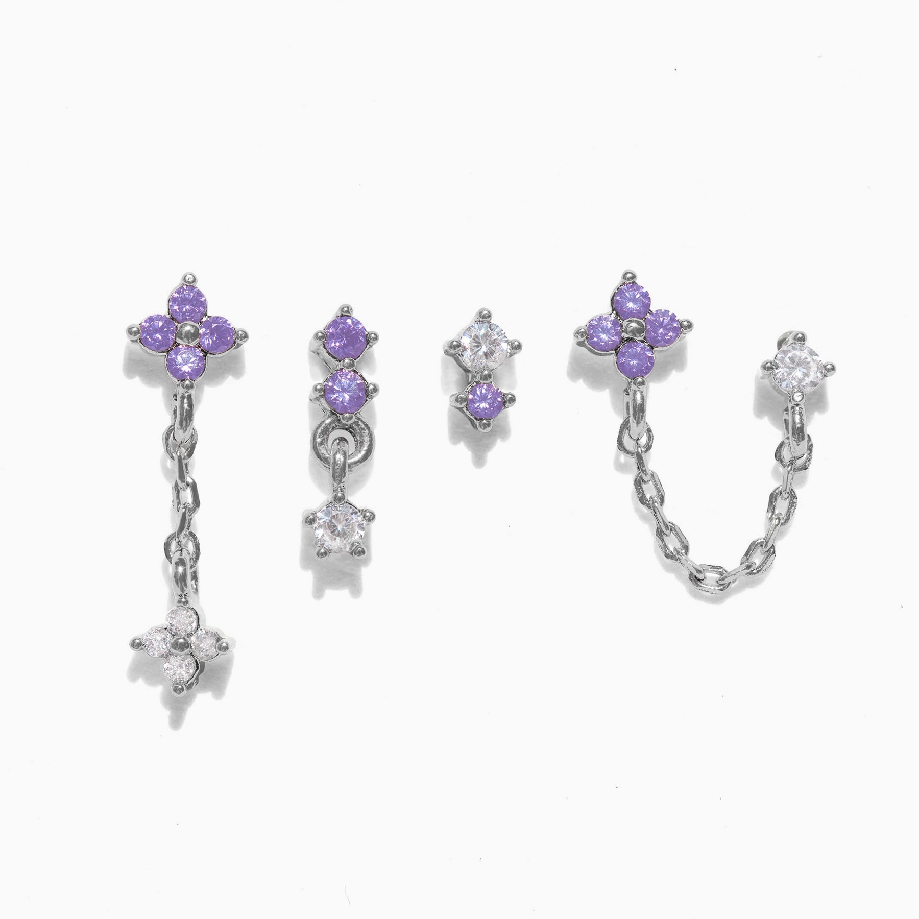 Violet Blossom Stud Set