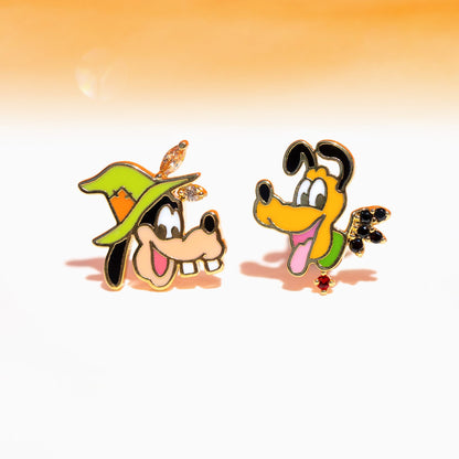 Disney Spooky Goofy and Pluto Studs