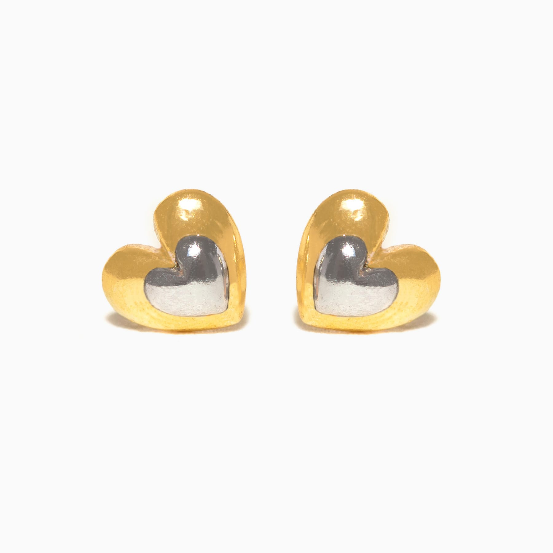 Heart To Heart Two Tone Studs