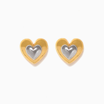 Heart To Heart Two Tone Studs