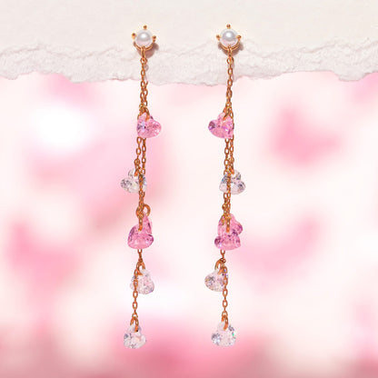 Shimmering Promise Heartdrop Earrings