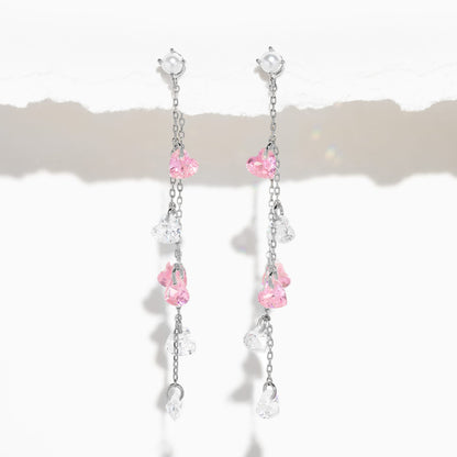 Shimmering Promise Heartdrop Earrings