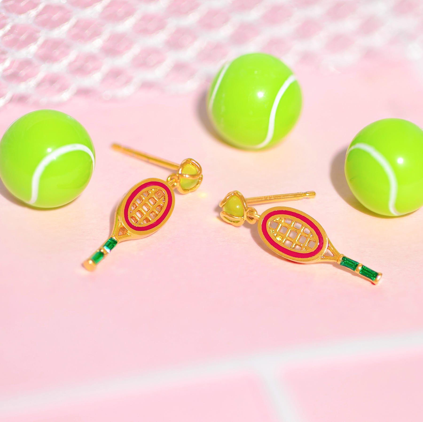 Game, Set, Match Dangle Earrings