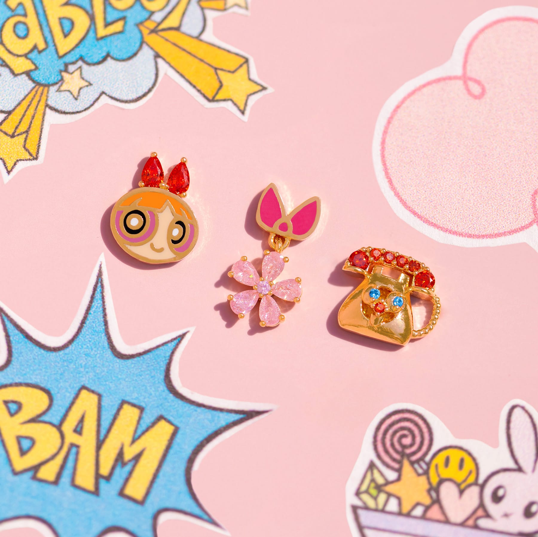 The Powerpuff Girls Blossom Stud Set
