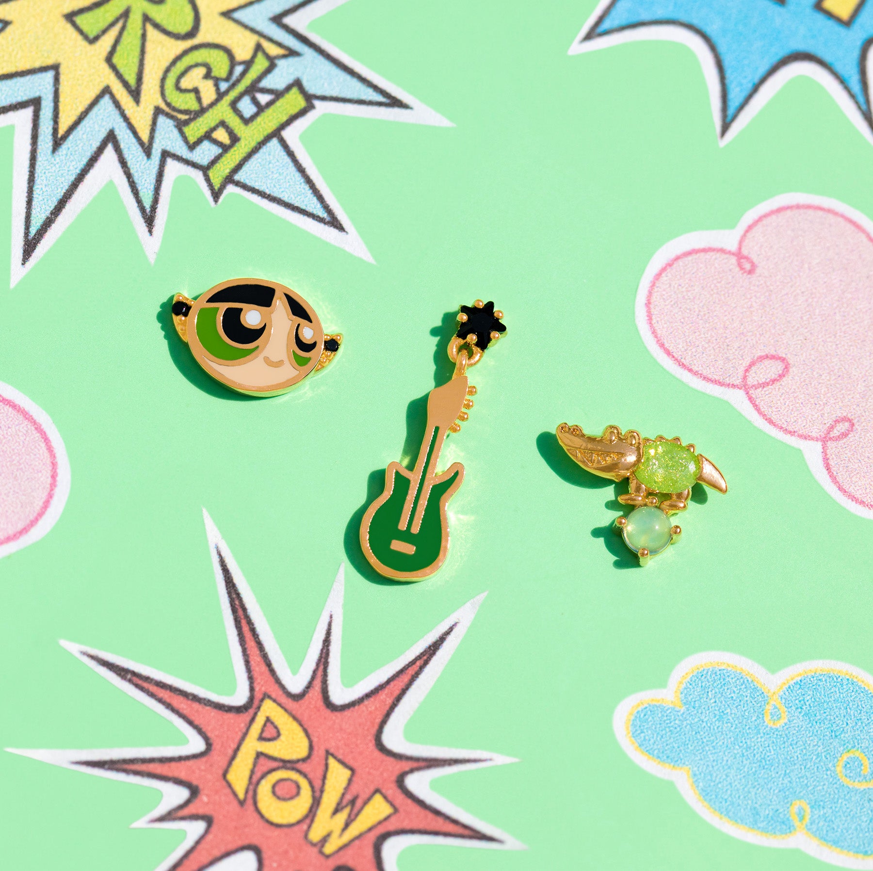 The Powerpuff Girls Buttercup Stud Set