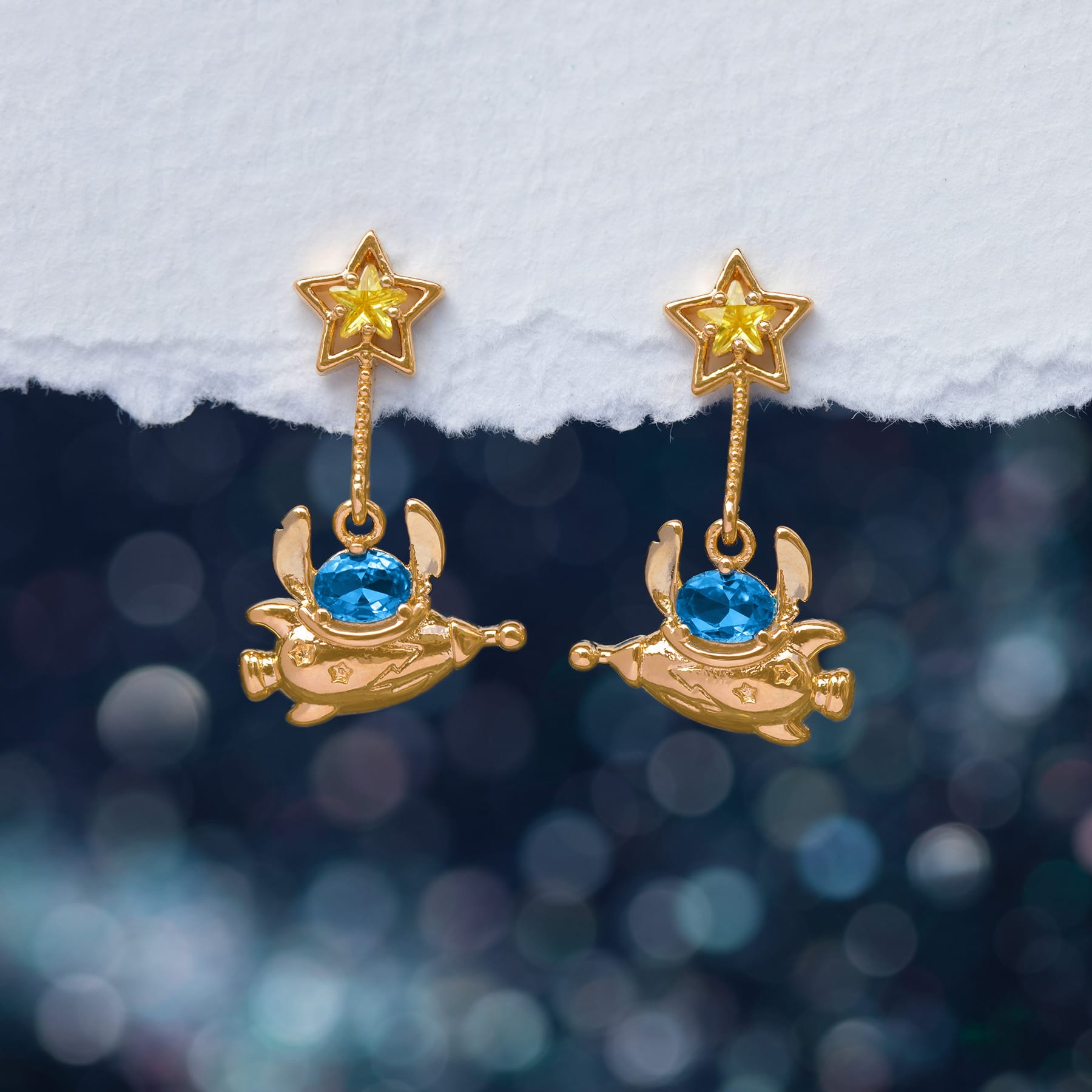 Disney Stitch Space Adventure Dangle Earrings
