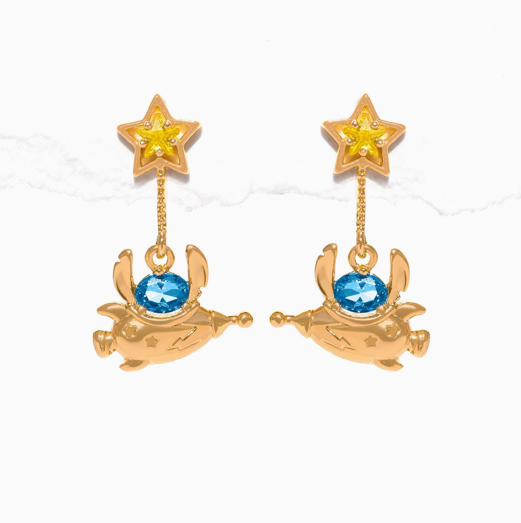 Disney Stitch Space Adventure Dangle Earrings