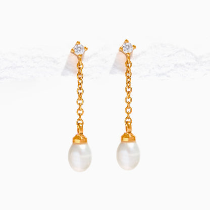 Falling for You Pearl Drop Earrings