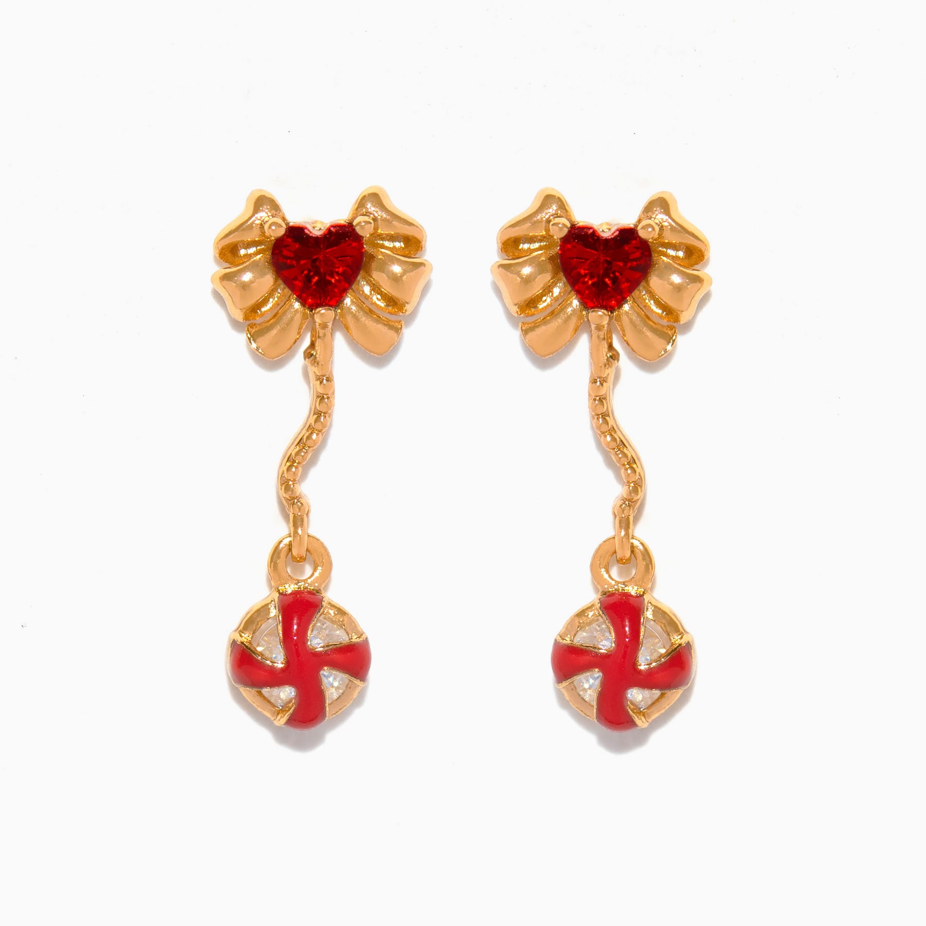Peppermint Twist Dangle Earrings