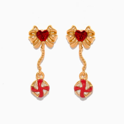 Peppermint Twist Dangle Earrings
