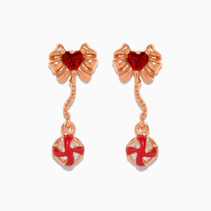 Peppermint Twist Dangle Earrings