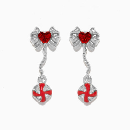 Peppermint Twist Dangle Earrings