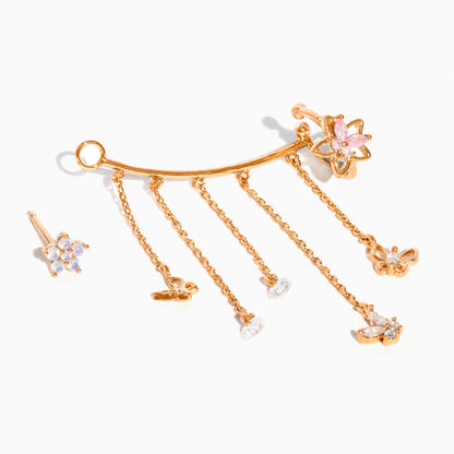 Mari Chandelier Stud + Ear Cuff