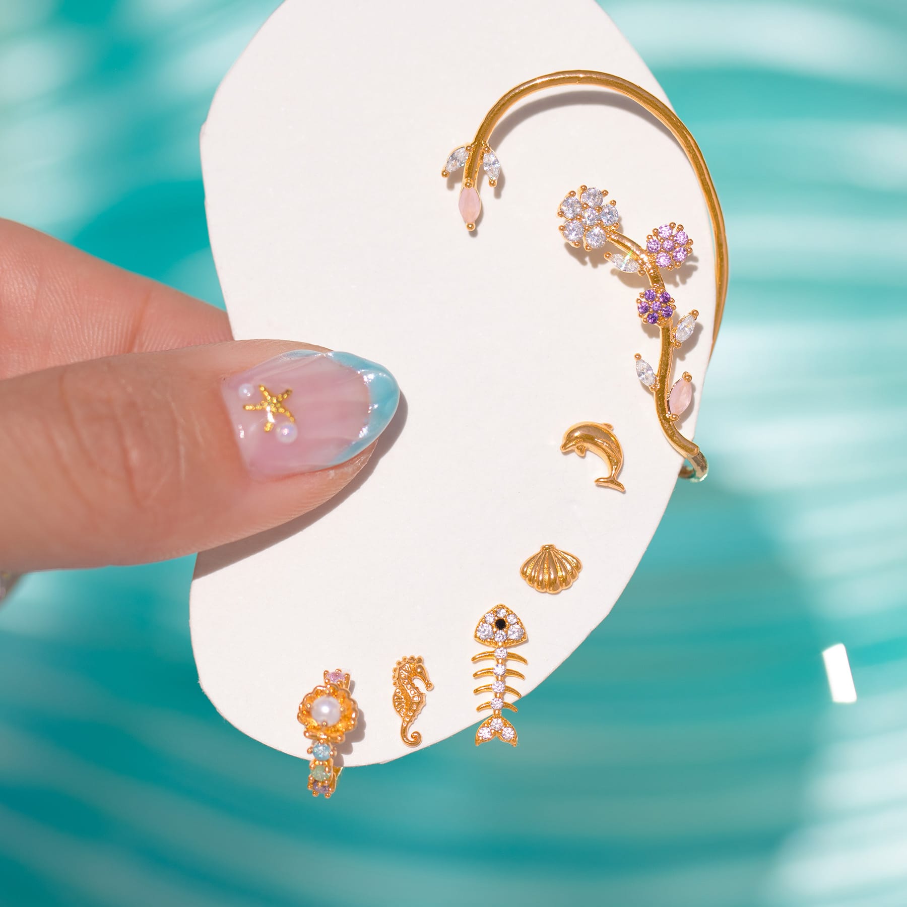 Island Bloom Crawler Ear Cuff