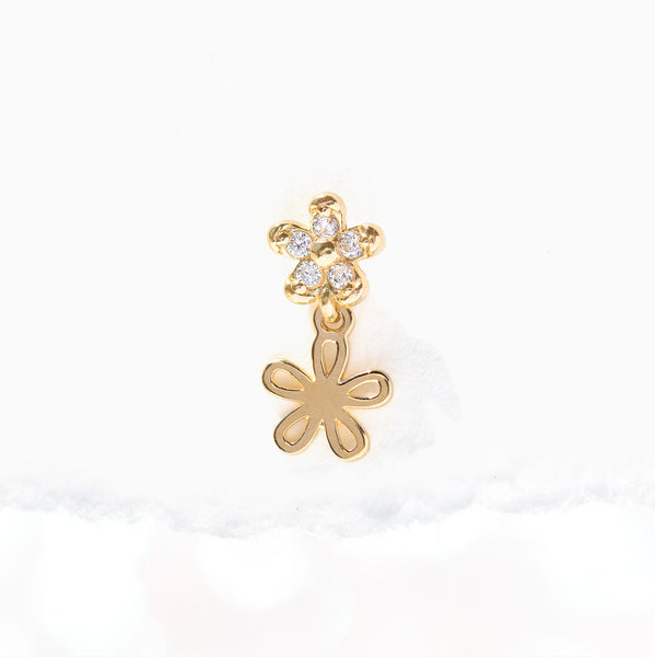 14k Solid Gold Daisy Dangle Stud – Girls Crew 14k Solid Gold Daisy Dangle Stud – Girls Crew