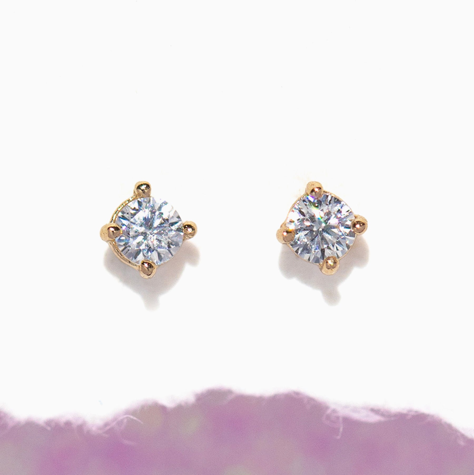 14k Fine Perfect Teeny Stud Earrings