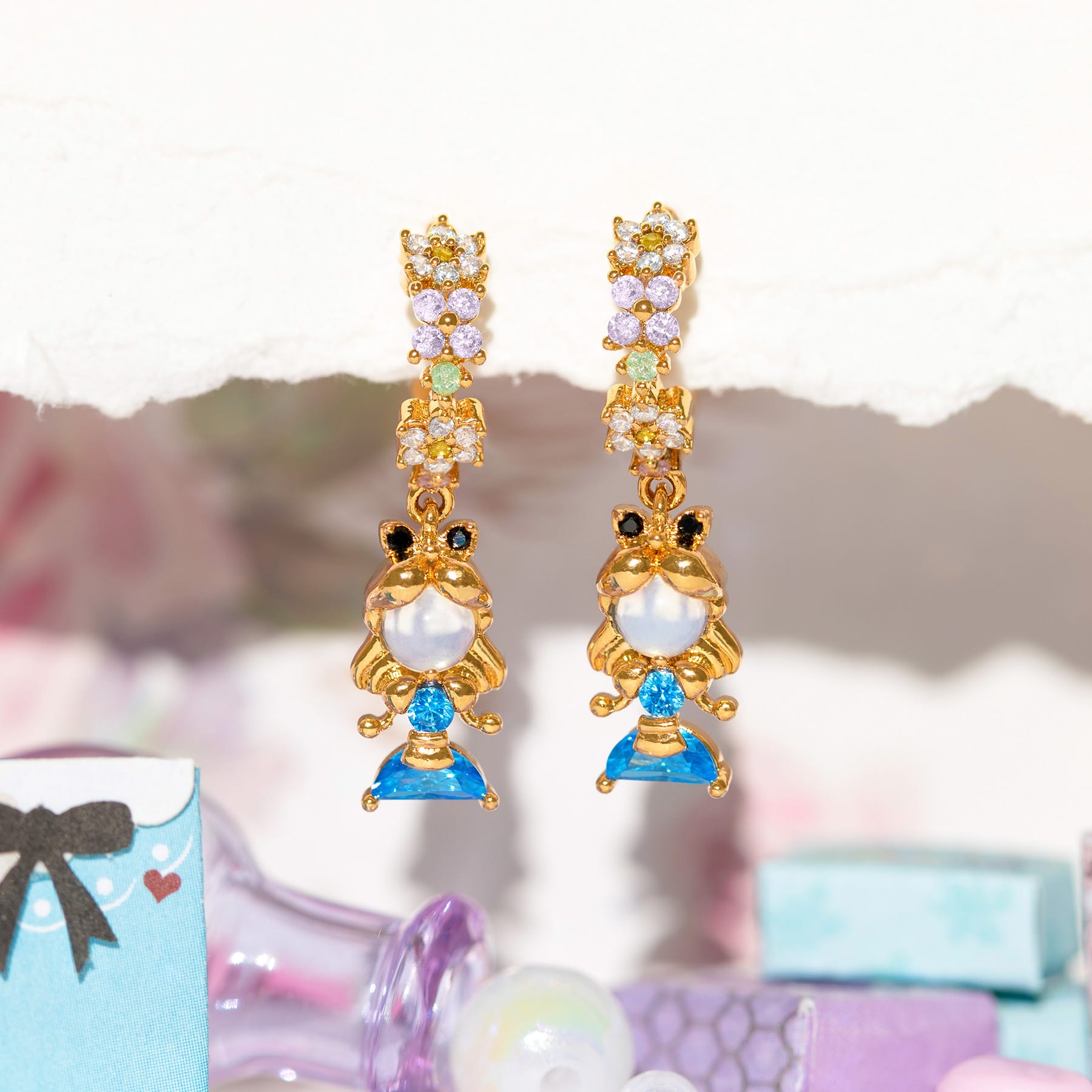 Disney Alice in Wonderland Dangle Hoops