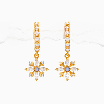 Icy Snowflake Hoops