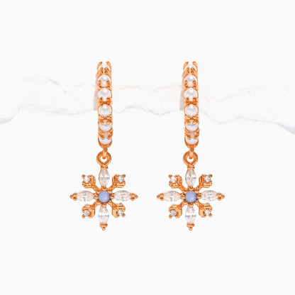 Icy Snowflake Hoops
