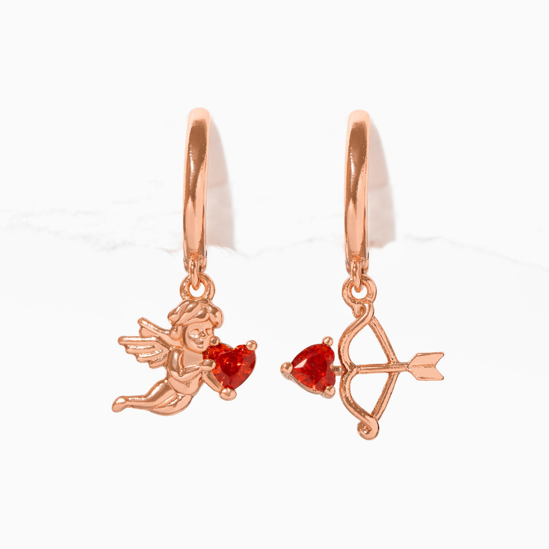 Cupid’s Match Dangle Hoops