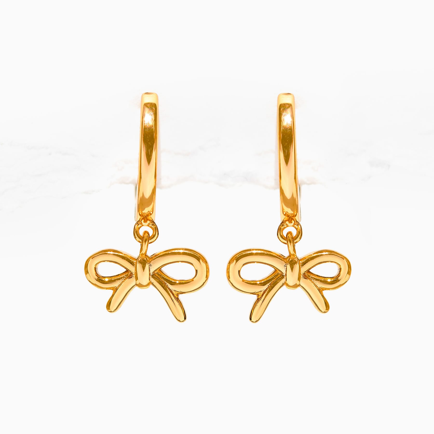 Lil Bow Hoops