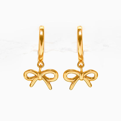 Lil Bow Hoops