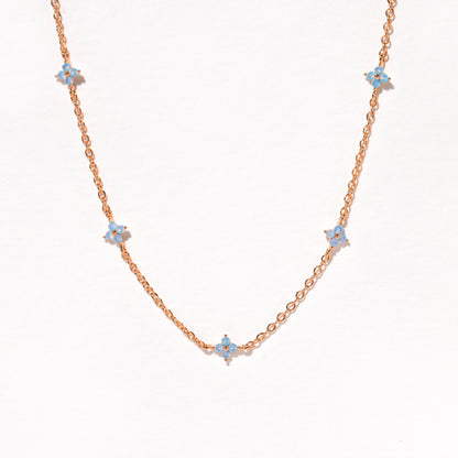 Blue Blossom Love Necklace