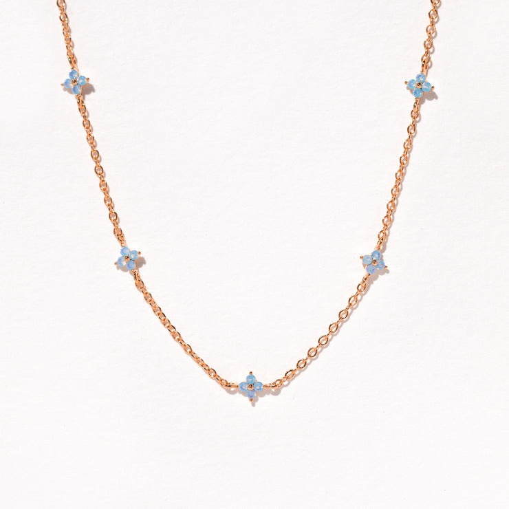 Louis Vuitton Flower Locket Necklace, Blue, One Size