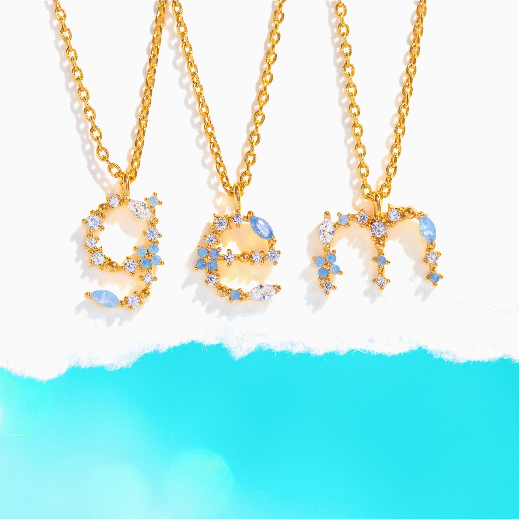 True Blossom Lowercase Initial Necklace