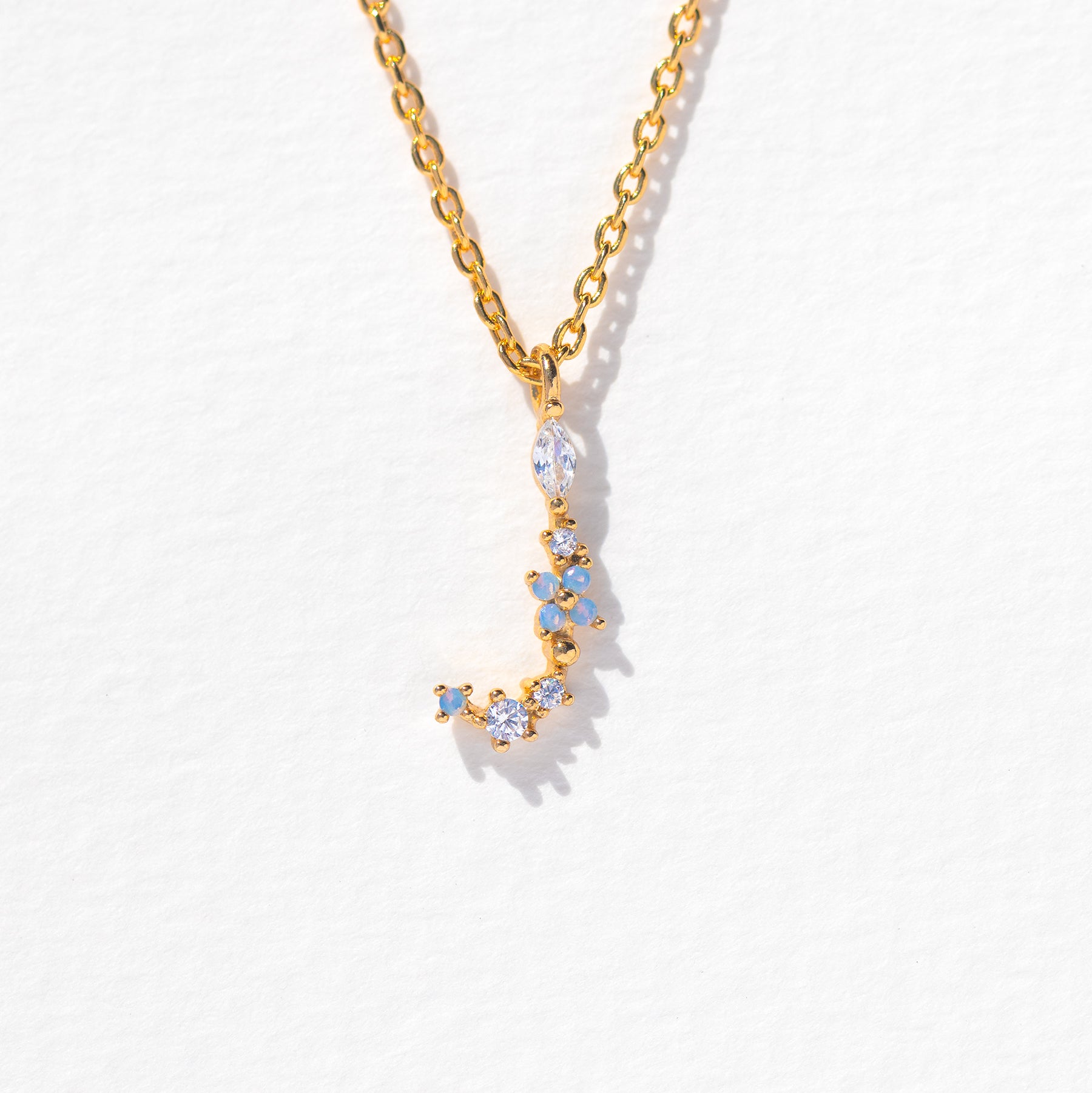 True Blossom Lowercase Initial Necklace