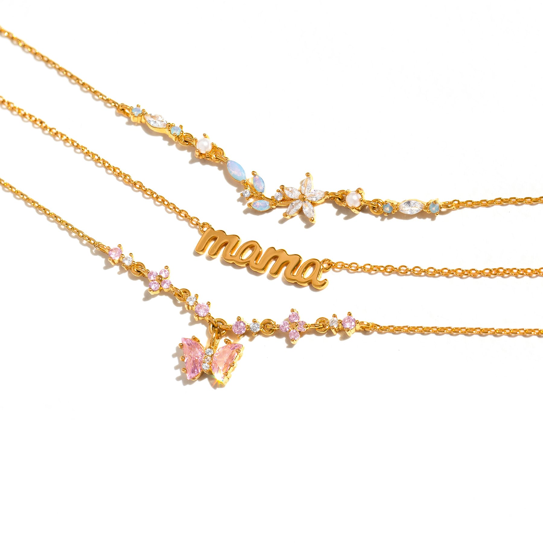 Mama Script Necklace