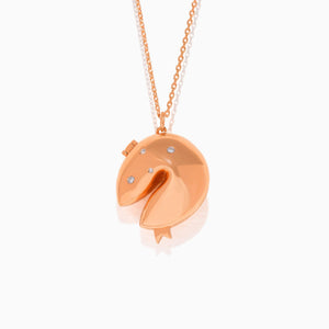 Fortune Cookie Locket Necklace - Gold main image 0