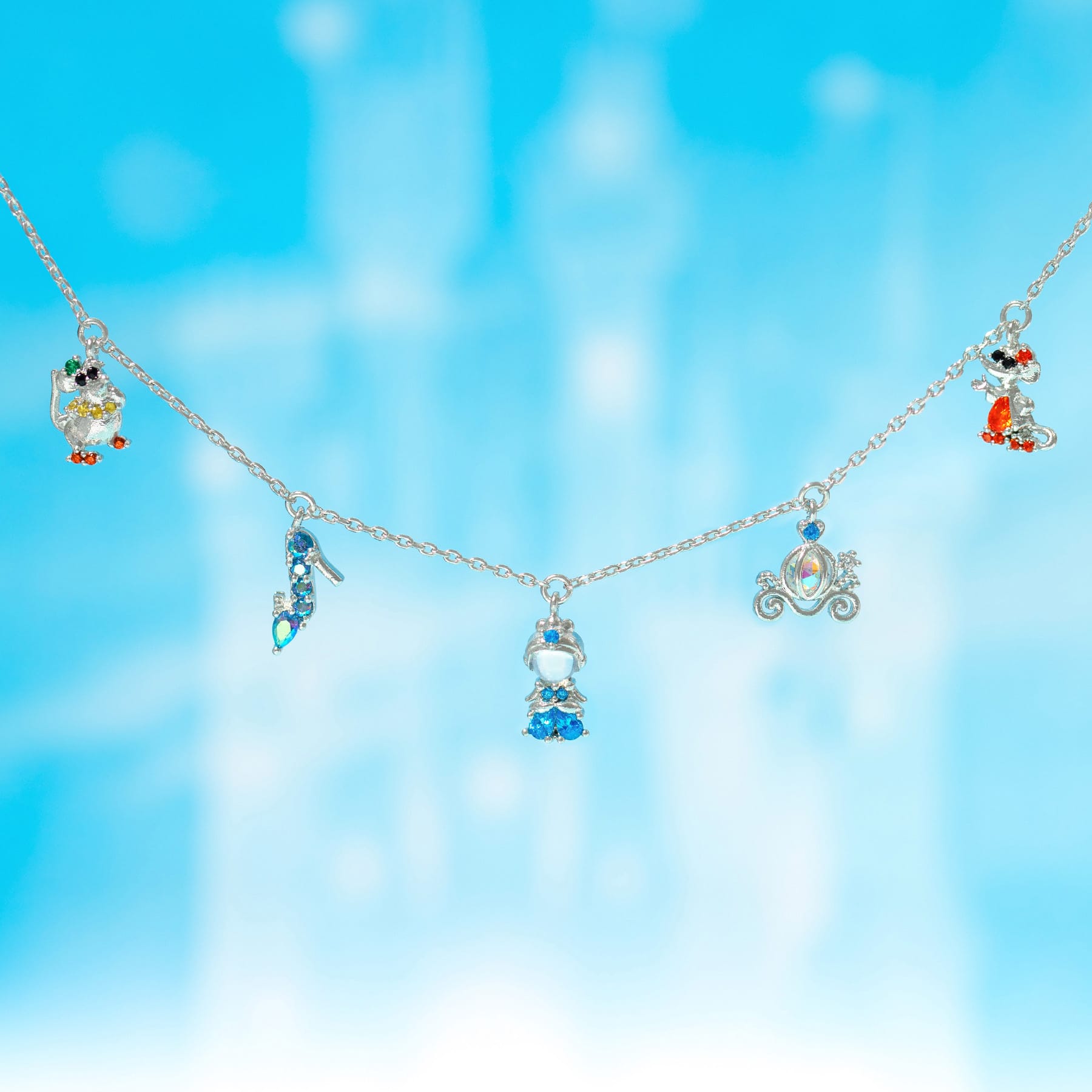 Swarovski necklace popular and earrings set- DISNEY CINDERELLA