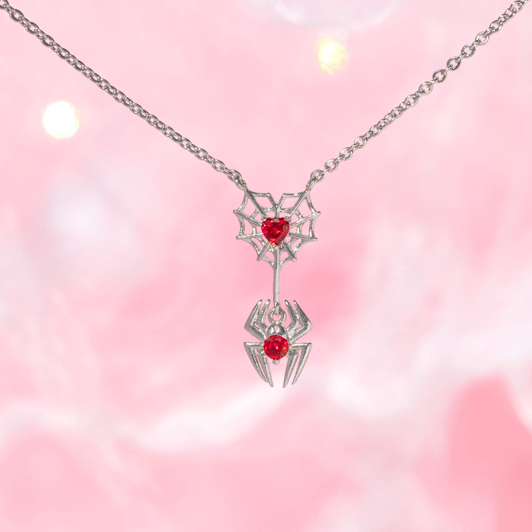 Marvel's Spider-Man Web of Love Necklace