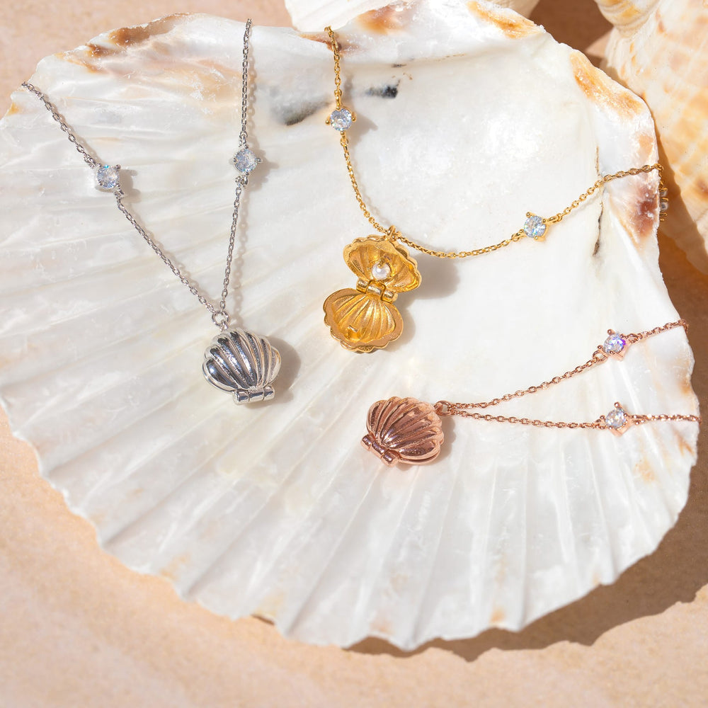 Hidden Pearl Shell Necklace – Girls Crew