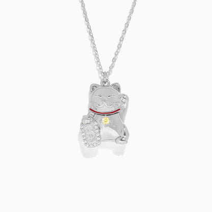 Lucky Cat Locket Necklace