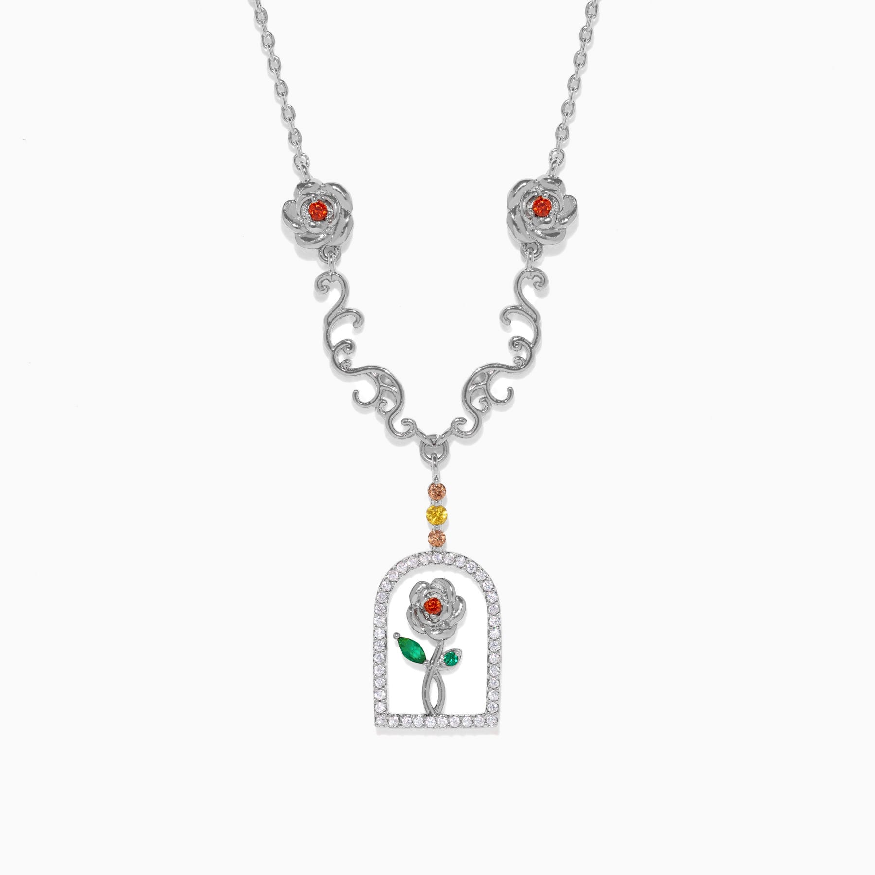 Disney Beauty & the Beast Enchanted Rose Necklace – Girls Crew