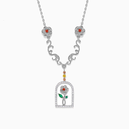 Disney Beauty & the Beast Enchanted Rose Necklace
