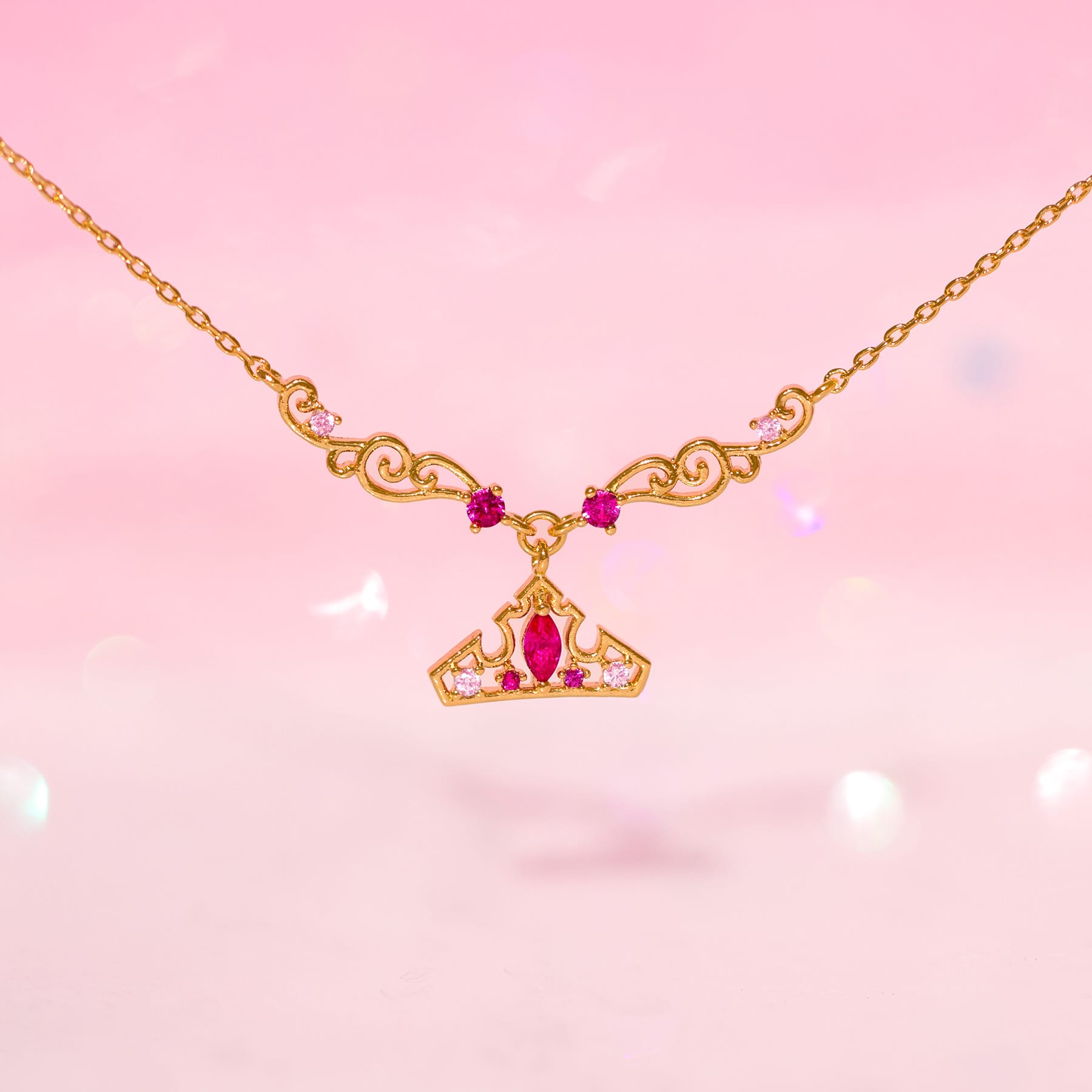 Disney Princess Sleeping Beauty Aurora Crown  Necklace