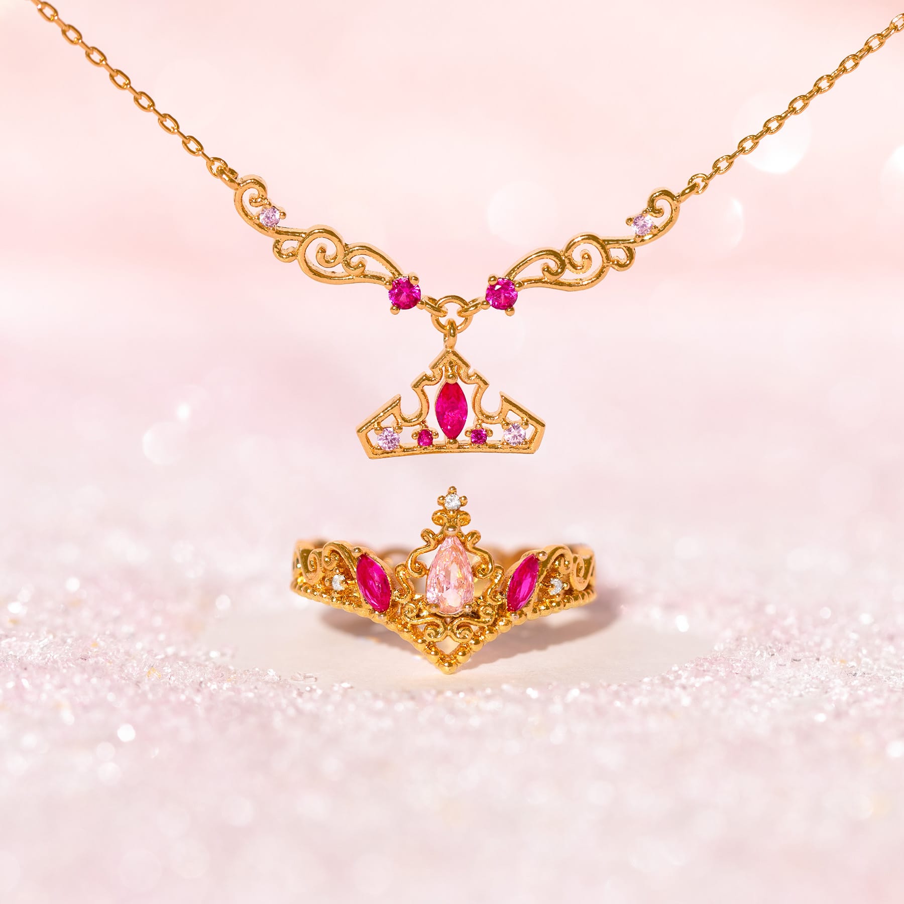 Disney Princess Sleeping Beauty Aurora Crown Necklace