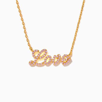 Love Script Necklace